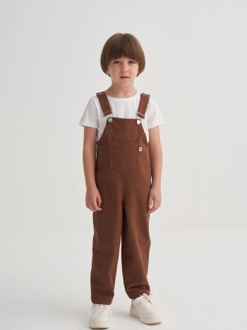 Gabardin Salopet 2-7 Yaş Kahve