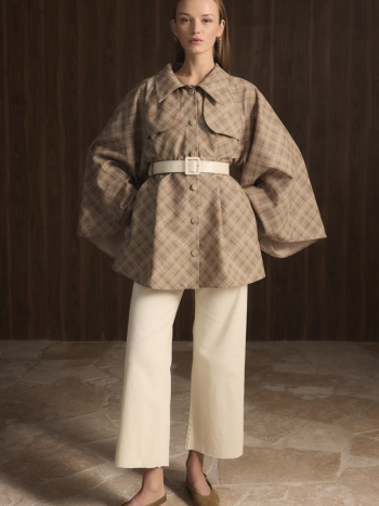 Allerli Ekose Trençkot - Bej