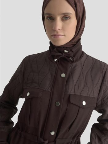 Armine Kapitone Mixli Örme Giyçık 25KD1602 Acı Kahve