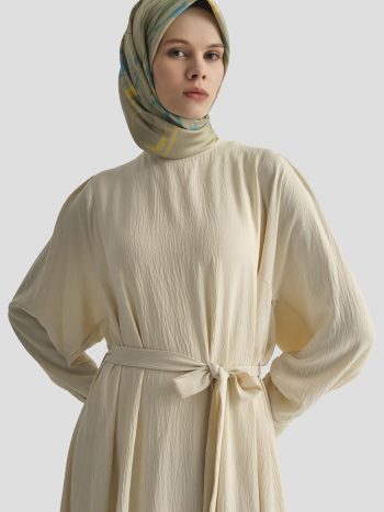 Armine Balon Kollu Elbise 25KD4013 Kum