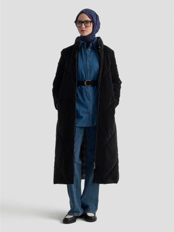 معطف أرمني مبطن 25K7928 أسود