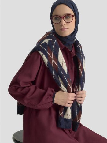 تونيك سفاري أرمين مع أربطة 25KD9012 بوردو