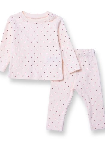 ست سويشرت وبناطيل للبنات من فور ماي بيبي - بتصميم نقاط متناثرة