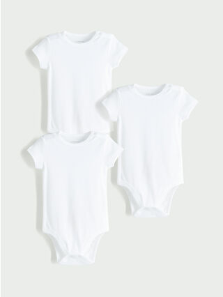 Ekru Basic Erkek Bebek Çıtçıtlı Body 3'lü