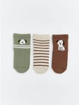 Green Printed Men's Baby Sock Set of 3