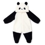 Midimod Unisex Welsoft Patikli Tulum Hayvan Baskılı Fermuarlı Kapüşonlu Uzun Paça Uzun Kol