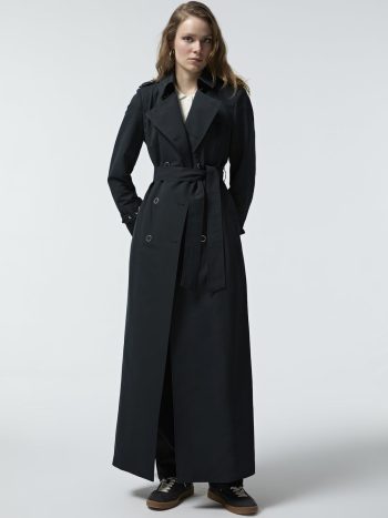 12528 LESNA TRENÇ 40 - Siyah Trençkot 12528