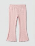 بنطلون ضيق من الصوف متموج باللون الوردي للفتيات الرضيعات