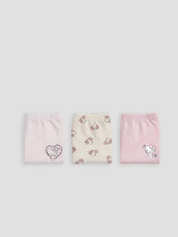 Sarı Kız Çocuk Hello Kitty Baskılı Boxer 3'lü