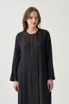 عباءة مودال سوداء بقصة مريحة