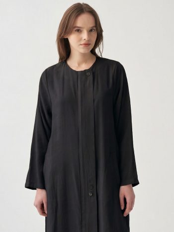 عباءة مودال سوداء بقصة مريحة