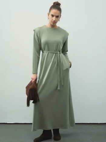 Aller Detailed Compact Cotton Çağla Dress