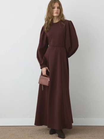 فستان كرزي فاخر بتفصيل الخصر الجالس