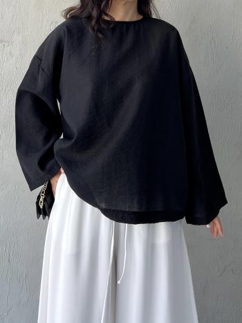 Basic Black Linen Shirt