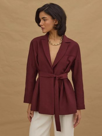 Beli Oturan Ceket Bordo