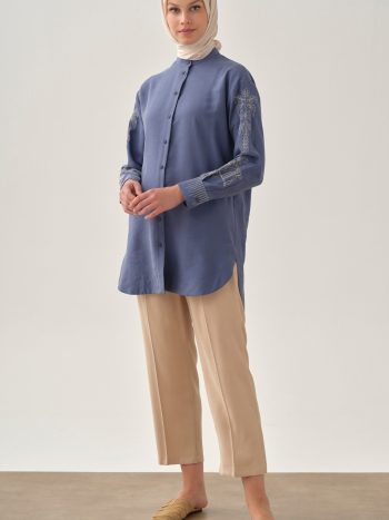 Boru Paça Pantolon - Kum