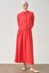 Ruched Skirt - Coral