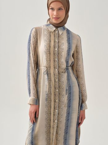 Gradient Patterned Tunic - Indigo