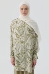 Low-Sleeve Patterned Tunic - Khaki