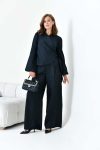FTZ Women's Glittery Pants Suit in Black 30863