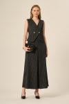 FTZ Women's Striped Vest and Skirt Set in Black 31147