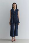Godeli Denim Vest in Navy Blue