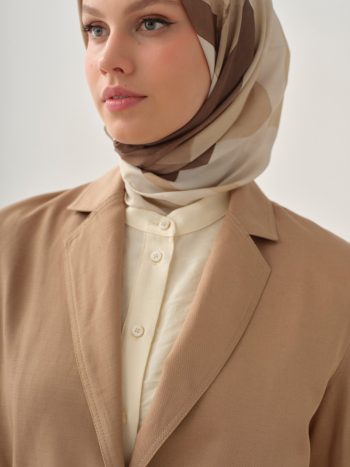 Belted Blazer Jacket - Beige