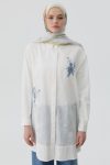 Embroidered Brocade Tunic - Ecru