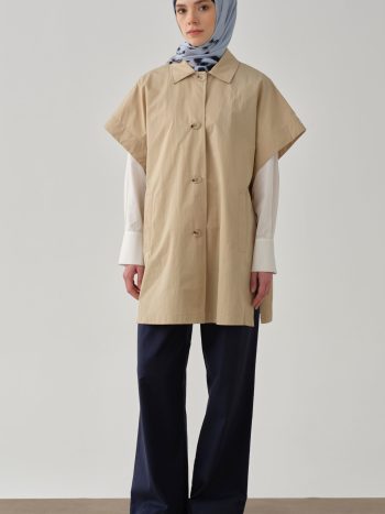 Pleated Detail Trousers - Navy Blue