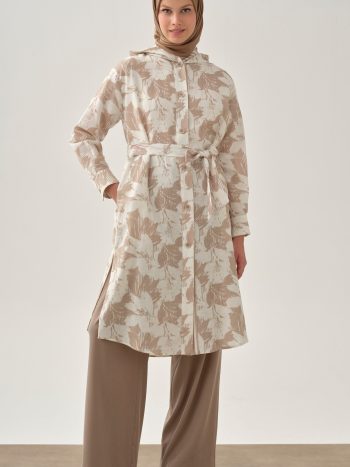 Pileli Bol Paça Pantolon - Vizon