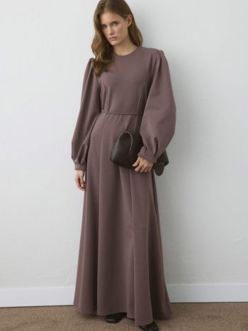 Premium Lilac Dress with Waist Seating Detail