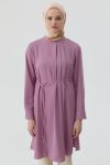Pleated Collar Detailed Tunic - Lilac