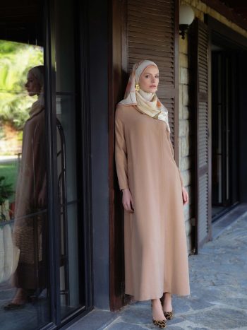 معطف بإغلاق خفي جانبي - لون بندقي