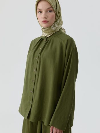 Side Slit Shirt - Khaki