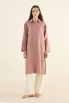 100% Linen Patchwork Tunic in Rose Pink