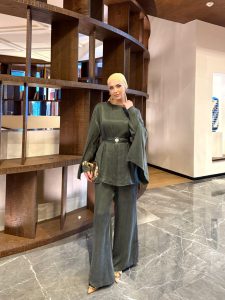 Hacer Pantolonlu Takım Haki - Görsel 2