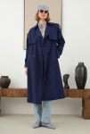 Long Classic Trenchcoat Midnight Blue