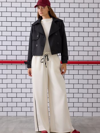 Short Trench Coat Black