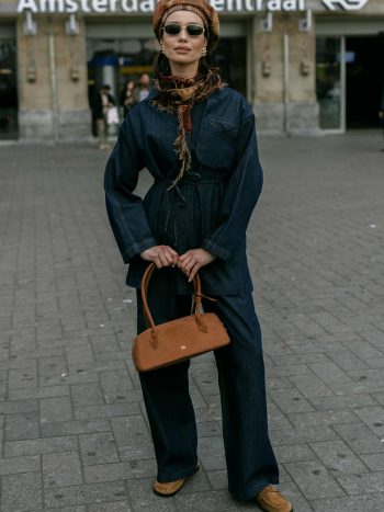 Pocket Detail Denim Tunic Blue