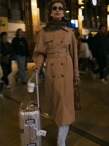 Double-Belted Trenchcoat Camel