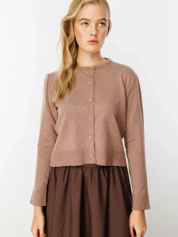 Premium V-Neck Viscose Knit Cardigan