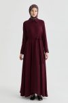 Kuplu Elbise - Bordo