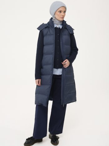 Goose Down Vest - Navy Blue