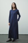 Aller Detaylı Compact Pamuklu Lacivert Elbise
