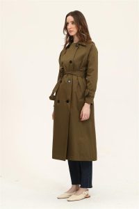 Astarlı Trençkot Zeytin Yeşili - Görsel 3