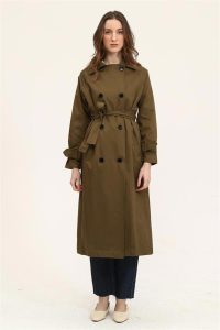 Astarlı Trençkot Zeytin Yeşili - Görsel 2