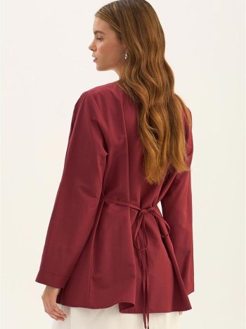 Burgundy Henley Shirt