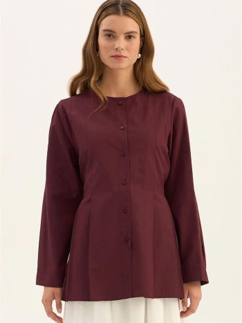 Burgundy Polo Neck Shirt