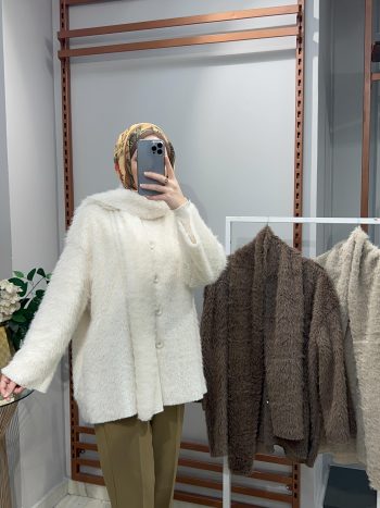 CHE ATKILI CARDIGAN Ecru