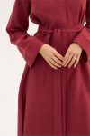 Burgundy Striped Tencel Long Tunic